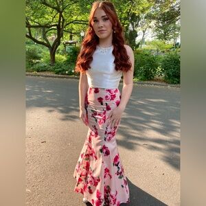 Floral Pink Maxi Skirt